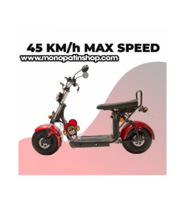 CITYCOCO MATRICULABLE 1.55KW/20AH (DOBLE BATERÍA OPCIONAL) ROJO - 2