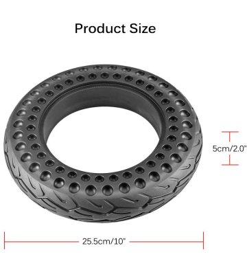Rueda maciza perforada 10 pulgadas para patinete Xiaomi M365, Essential, 1S, Pro/2 - 6