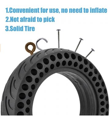 Rueda maciza perforada 10 pulgadas para patinete Xiaomi M365, Essential, 1S, Pro/2 - 8