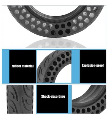 Rueda maciza perforada 10 pulgadas para patinete Xiaomi M365, Essential, 1S, Pro/2 - 9