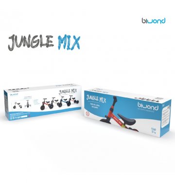 TRICICLO INFANTIL CONVERTIBLE 3 EN 1 JUNGLE MIX ROJO BIWOND - 8