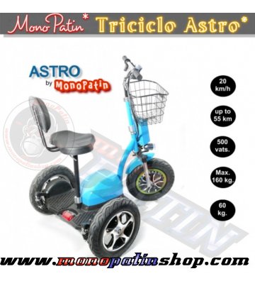 TRICICLO-SCOOTER ELÉCTRICO MONOPATIN ASTRO - 2