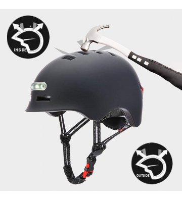 Casco Patinete eléctrico Bicicleta MonoPatín con Luz Led - 10